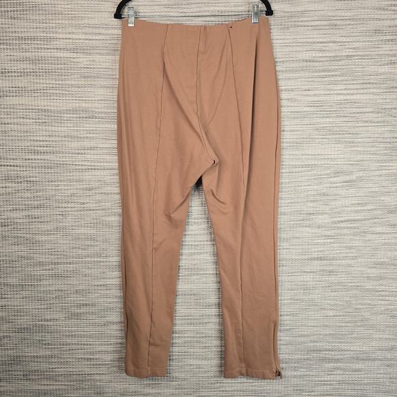 Ophelia Roe Pants Womens 1X Camel Brown Pull On Leggings Ponte Stretch Ankle Zip - Picture 2 of 11